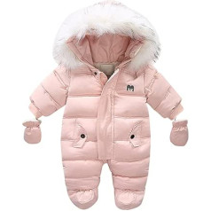 Romper Jaundzimušā Ziemas Rāvējslēdzējs Rudens Mazuļa Apģērbs Siltas Pēdiņas Bērnu Drēbes Guļammaiss 0-6 Mēneši Flīss ar ausīm Kapuci Mazuļa kostīms