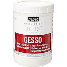 Pebeo 1 litrs Gesso, caurspīdīgs