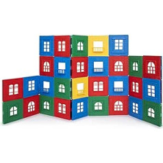 Playmags Magnetic Building Kit (60 PC 3D Magnetic Tiles Building Playset)