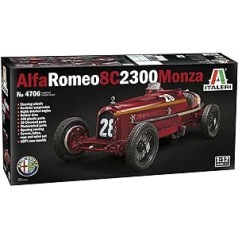 Italeri IT4706 510004706 0,05 Alfa Romeo 8C 2300 Monza Nuvolari Modeļu veidošanas komplekts, Stāvmateriālu veidošana, Amatniecība, Hobijs, Līmēšana, Plastmasas komplekts, Detalizēts, Nekrāsots