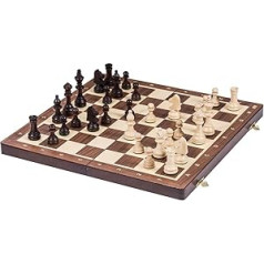 Square - Pro Chess No. 4 Nut - Wooden Chess Game - Chess Board & Staunton 4