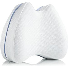 Ceļu spilvens sānu guļamajiem Ortopēdiskais kāju spilvens nesāpīgam miegam Ergonomisks pozicionēšanas spilvens izgatavots no viskozi-elastīgām Memory Foam Elpojošs pārvalks Mazgājams 23,5 x 9,5 cm