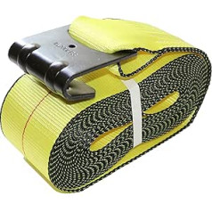 DKG-314 Cargo Winch Strap with Flat Hook Ideal for Flatbed Truck Trailer 4