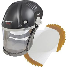 Trend Airshield Pro Full Air Circulating Face Shield with 10 x Replacement Visor Overlays, Complete Dust Protection for Woodworking, AIR/PRO/D1