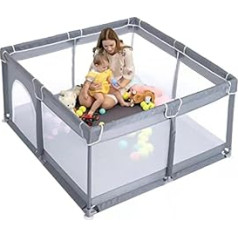 Baby Playpen Heavy Duty with Non-Slip Suction Cups and Super Soft Breathable Mesh 50