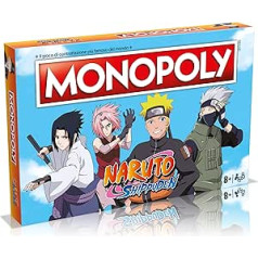Uzvarošās kustības — Naruto Monopoly galda spēle itāļu valodā, galda spēle ģimenēm no 8 gadiem un vairāk