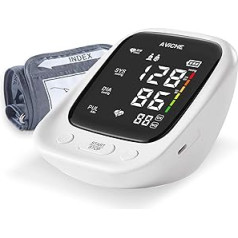 AVICHE asinsspiediena mērītājs rokas digitālajam augšdelmam asinsspiediena ierīcei liels LED displejs automātisks asinsspiediena aparāts regulējams asinsspiediena aproce 2 lietotāja režīms 180 lasīšanas atgādinājumi