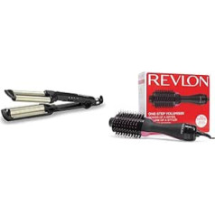 BaByliss Easy Waves Wave Iron, zelta-melns, C260E & Revlon Salon vienpakāpes matu žāvētājs un apjoma palielinātājs (vienpakāpju, jonu un keramikas tehnoloģija, vidēji gari mati) RVDR5222