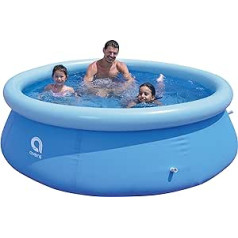 Avenli Pool 240 x 63 cm Family Prompt Set Pool Above Ground Pool without Pump Pool Set Blue Garden Pool Round Swimming Pool for Families and Children (244 x 63 cm)