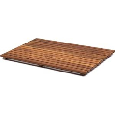 asinox TEK4A5080 Duschmatte aus Teakholz, Rechteck, 50 × 80 × 4 cm