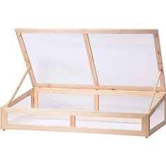 dobar® 58402FSC Cold Frame Attachment | Propagation Attachment for Raised Beds or Garden Floor | Propagator Box Solid Wood | Cold Frame Box for Vegetables/Salads/Berries | Greenhouse | 128 x 67 x 31.5