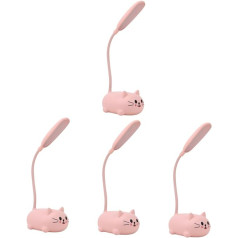 OSALADI 4 Stück Rosa Kätzchen-Tischlampe Tischlampe für Kinder Kätzchen Zubehör süßes Katzenzubehör süße Schreibtischlampe Schreibtischzubehör und Arbeitsplatzorganisatoren kawaii lampe