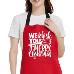 Weihnachtsschürzen für Frauen mit Taschen – Kochschürze für Männer, Grill, Backen, Grillen, Grillen, Weihnachtsgeschenke für Bäcker, Mutter, Papa