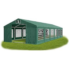 Das uzņēmuma ballīšu telts 6 x 12 m ūdensizturīga tumši zaļa ar grīdas rāmi un jumta pastiprinājumu 560 g/m² PVC brezents Robust Marquee Garden Tent Summer Plus SD