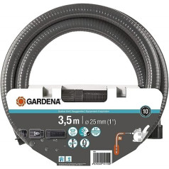 Gardena suction set 3.5 m: robust suction hose for connection to the garden pump, with suction filter and backflow stop, diameter 25 mm (1411-20)