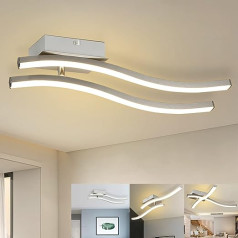 Depuley eleganta izliekta dizaina LED griestu lampa ar 2 iebūvētiem LED dēļiem 12 W silti baltā gaisma 3000 K virtuves priekšnams guļamistaba