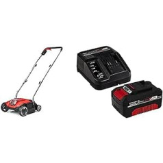 Einhell Battery Scarifier GC-SC 18/28 Li Power X-Change (18 V, Brushless, 28 cm Knife Roller, 3-Level Working Depth Adjustment, Includes 4.0 Ah Battery and Charger)