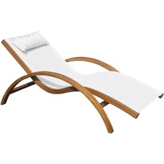 Outsunny sauļošanās krēsls sauļošanās gulta Garden atpūtas krēsls ar/bez šūpuļkrēsla, krēmkrāsas