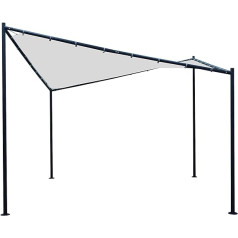 Orlando Sun Sail Whipped Roof Gazebo 350 x 350 cm Waterproof Roof White