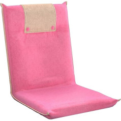 bonVIVO Easy II Floor Chair with Backrest - Ideal as Seat Cushion & Outdoor Folding Chair for Meditation, Yoga, Camping or as a Floor Lounger - Pink