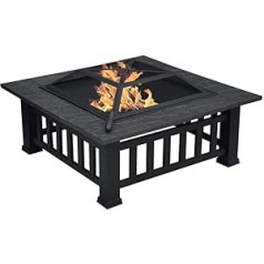 MDA izstrādā GEDI daudzfunkcionālu Black Square Garden Patio Fire Pit