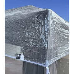 QUICK STAR Gazebo Protective Cover 2.5 x 2.5 m Waterproof Transparent