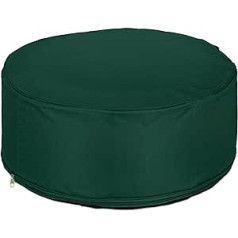 Relaxdays Inflatable Stool, Outdoor Pouf for Garden, Balcony, Camping, Round Stool H x D: 26 x 56 cm, Seat Pouf, Green