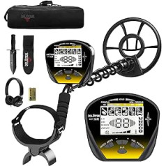 DR.ÖTEK Adult Metal Detector Professional Lightweight Metal Detector Pinpoint & Exclusive Memory Mode Higher Accuracy IP68 Waterproof Coil Advanced DSP Chip Yellow