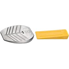 OCHSENKOPF OX 43-0510 Aluminium Chainsaw Cutting Wedge and Plastic Felling Wedge, Impact-Resistant and Cold-Resistant, KWF Professional Quality, Lifting Height 40 mm, Labrador