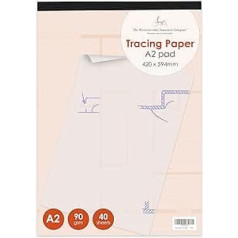 A2 Tracing Paper Pad Professional Range 40 Sheets 90gsm Paper