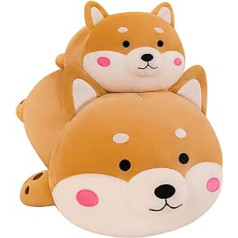 AMOZO Shiba Inu plīša rotaļlietas Corgi plīša rotaļlieta suņu pildījumam, jauks Shiba Inu plīša spilvens Kawaii mīkstais suņu mīkstās rotaļlietas plīša (L-90 cm)
