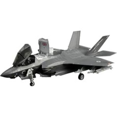 Italeri 2810 1:48 F-35B Lightning II modeļu veidošanas komplekts, stenda modeļu veidošana, amatniecība, hobijs, līmēšana, plastmasas komplekts, detalizēts pelēks, daudzkrāsains