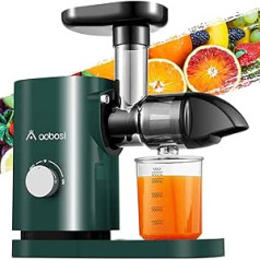 Aobosi Slow Juicer Профессиональная соковыжималка для овощей и фруктов с тихим двигателем, функцией реверса, кувшином для сока и щеткой для чистки,