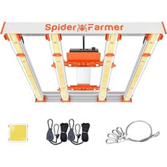 Spider Farmer G3000 LED Grow Lamp 300 W with 896 Diodes LED Plant Lamp Full Spectrum Grow Light Dimmable Daisy Chain Grow Lamp for Vegetables Flower 90 x 90 cm Cover 2.75 umol/J