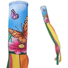 Madrona Brands Butterfly Garden Windsock izturīgs āra piekārts 5 pēdas