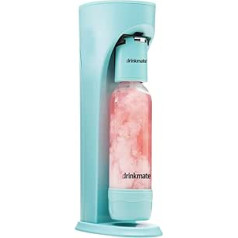 Drinkmate OmniFizz Water Carbonator and Beverage Carbonator, Sprinkles Any Drinks, CO2 Cylinder Not Included (Arctic Blue)