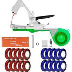 Binding Pliers for Plants, Plants Binding Machine, Tapetool Hand Binding Machine for Vineyard, Tomatoes, Cucumbers, Agriculture, Garden Binding Machine with 1 Box of Staples and 20 Tape Rolls