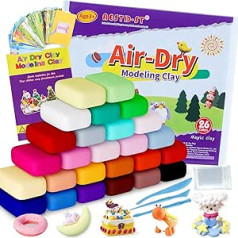 Air Drying Clay Set, 26 Corlors Modelling Clay for Children