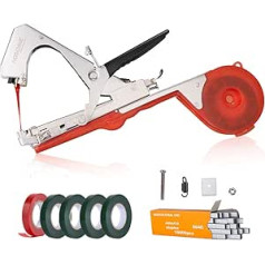 Agriculture Plant Tying Tool, Tapener Tape Tool Hand Tying Machine for Flower Fruit Vegetables with Free 6 Tapes & 1 * STAPLES