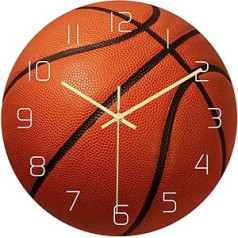 BESPORTBLE Basketbola sienas pulkstenis Creative Mute Movement Sienas pulkstenis Apaļš sporta Sienas Klusais Pulkstenis Mājas Sienas Mākslas Apdare