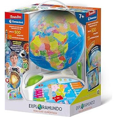 Clementoni Auentata Reality 55522 Interactive Globe with App - Interactive Educational World Ball with Educational App, Toy for Ages 7 and up, Toy in Spanish