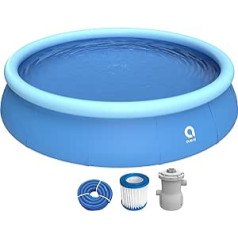 Avenli Pool 420 x 84 cm Family Prompt Set Pool Above Ground Pool with Pump Hoses and Filter Cartridge Pool Set Blue Garden Pool Round Swimming Pool for Families and Children (427 x 84 cm)