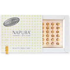 NAPURA ampulas Detox Tea-Power, hialuroniskā sejas kopšana | Jūsu ādas kopšana un aizsardzība, sejas kopšana sausai ādai | 30 x 2 ml