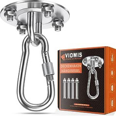 Viomis Ceiling Hook Hanging Chair Premium Stainless Steel Bracket 400 kg Load Capacity for Hanging Chair Hammock Punch Bag Sling Trainer Yoga Towel Awning Nest Swing Seat Swing