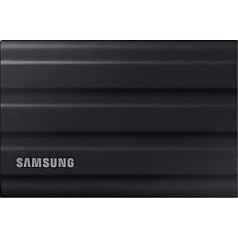 Samsung Portable SSD T7 Shield, 1TB, USB 3.2 Gen.2, 1050MB/s Read, 1000MB/s Write, Robust External Hard Drive Outdoor for Mac, PC and Smartphone, Black, MU-PE1T0S/EU