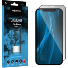 Myscreen DIAMOND GLASS LITE edge FULL GLUE melns aizsargstikls Apple iPhone 12/12 Pro 6.1"