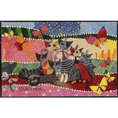 Salonloewe Rosina Wachtmeister Fasce di Colore durvju paklājiņš 50 x 75 cm ieejas paklājiņš ar krāsainu dizainu mazgājams durvju paklājiņš iekštelpu un āra gaiteņa paklāja dizaina paklājiņš