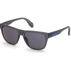 Adidas Originals OR0035 Unisex saulesbrilles, Vieglas saulesbrilles vīriešiem un sievietēm, Navigator lēcas forma, zils spoguļlēcas, pelēks, pelēks / cits