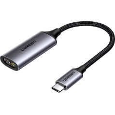 USB-C uz HDMI 2.0 4K 60Hz Thunderbolt 3 adapteris pelēks