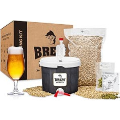 Brew Monkey® Beer Brewing Set Helles Basic Set 5 Litres Beer 6.4% Vol. Beer Brewing Set Men's Gifts Beer Gifts for Men Christmas Gifts for Men Gifts for Dad